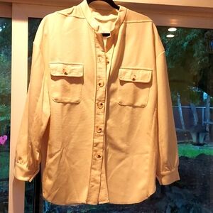 Omoone NWT unisex Beige Button Down Shirt